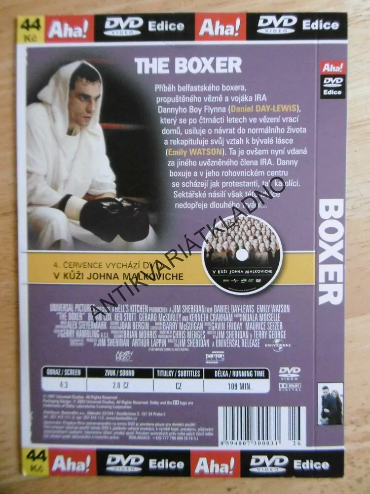 BOXER, DVD FILM
