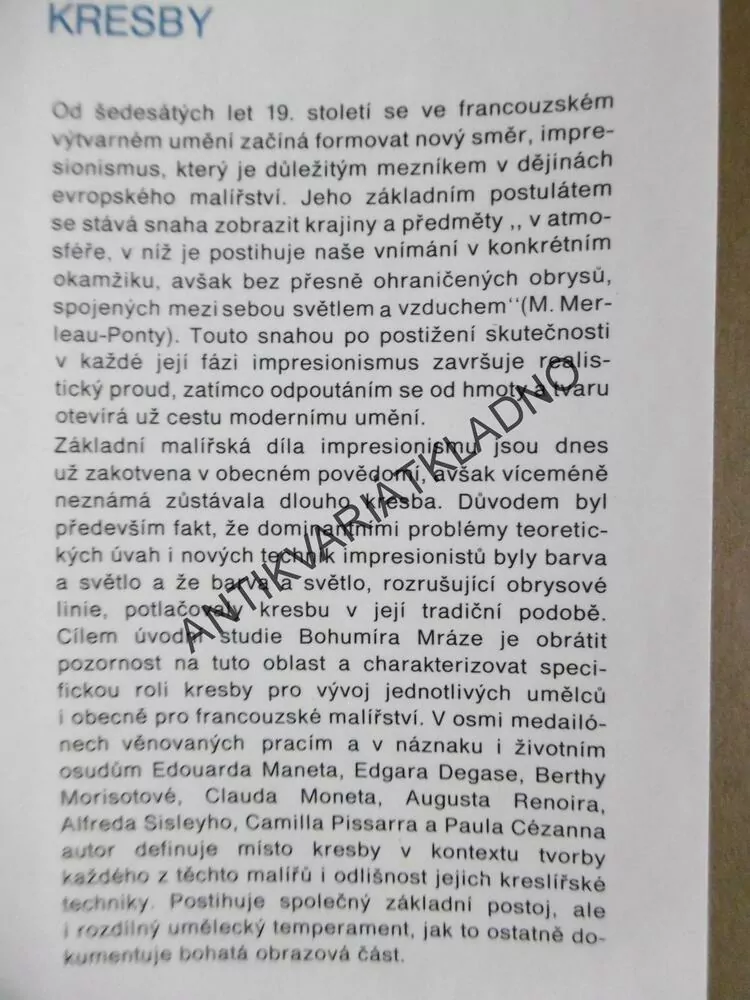 FRANCOUZŠTÍ IMPRESIONISTÉ, IMPRESIONISMUS, KRESBY, VÝTVARNÉ UMĚNÍ