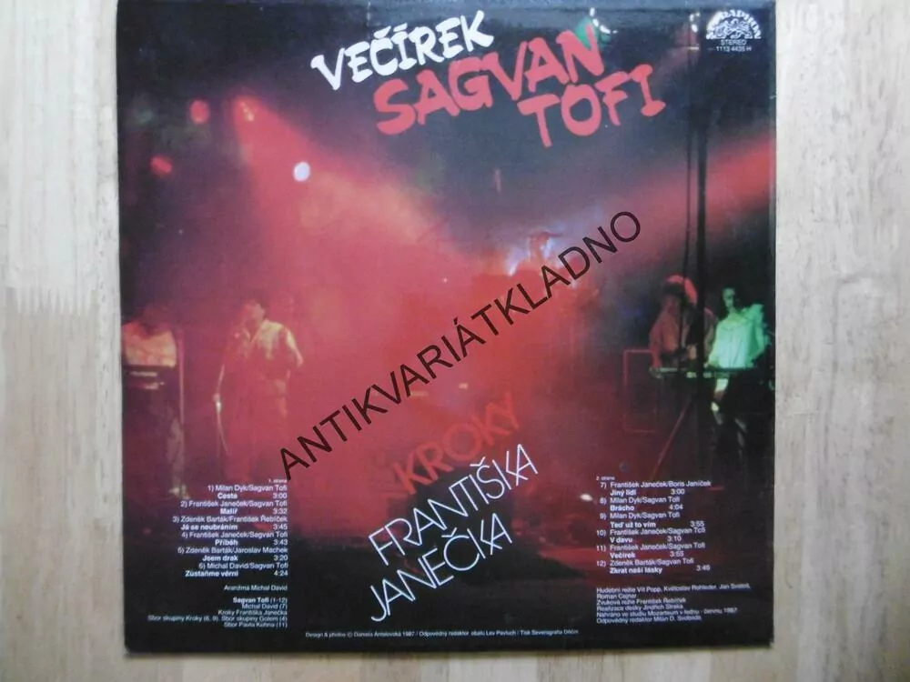 GRAMODESKA - SAGVAN TOFI, VEČÍREK, KROKY FRANTIŠKA JANEČKA