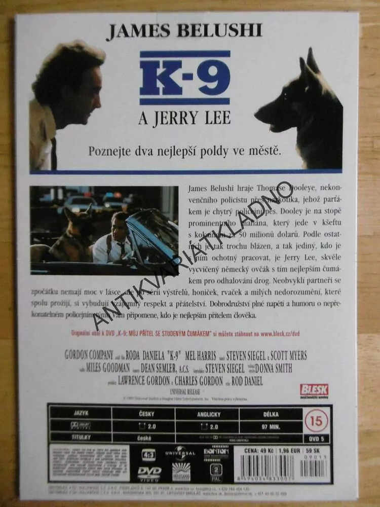 K-9, MŮJ PŘÍTEL SE STUDENÝM ČUMÁKEM, DVD FILM