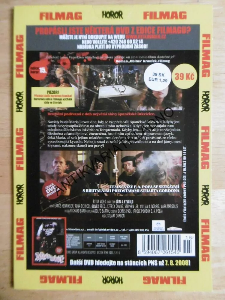 JÁMA A KYVADLO, DVD FILM