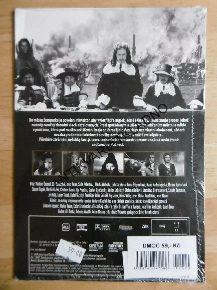 KLADIVO NA ČARODĚJNICE, DVD FILM ČR