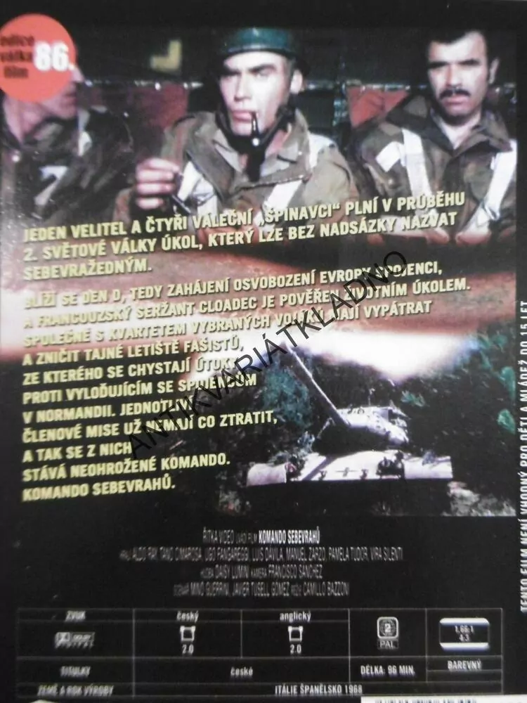 KOMANDO SEBEVRAHŮ, DVD FILM