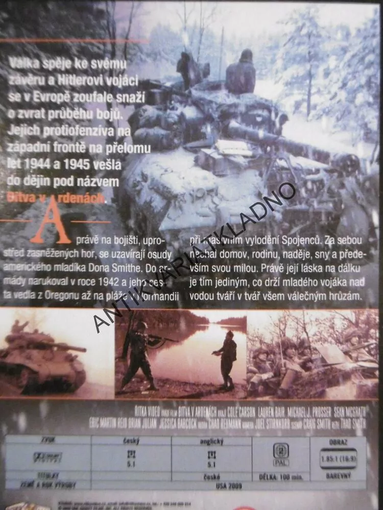 BITVA V ARDENÁCH, DVD FILM