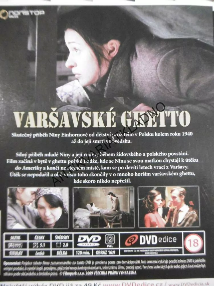 VARŠAVSKÉ GHETTO, DVD FILM 