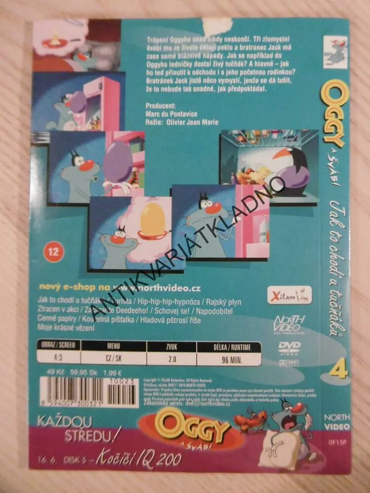 OGGY A ŠVÁBI, DISK 4, JAK TO CHODÍ U TUČŇÁKŮ, DVD FILM