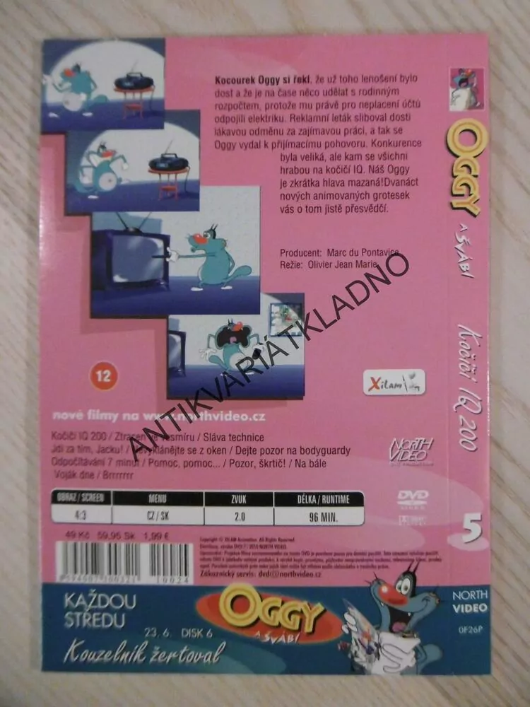 OGGY A ŠVÁBI, DISK 5, KOČIČÍ IQ 200, DVD FILM