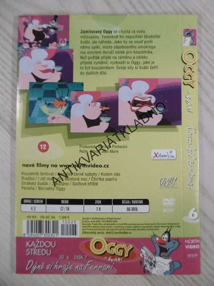 OGGY A ŠVÁBI, DISK 6, KOUZELNÍK ŽERTOVAL, DVD FILM
