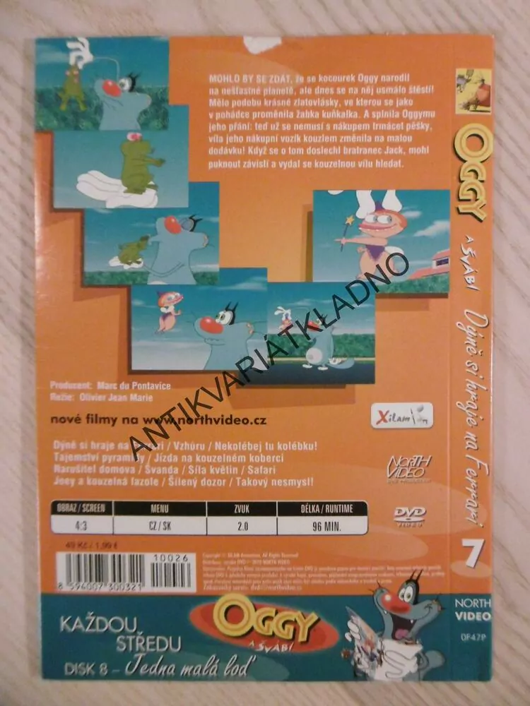 OGGY A ŠVÁBI, DISK 7, DÝNĚ SI HRAJE NA FERRARI, DVD FILM