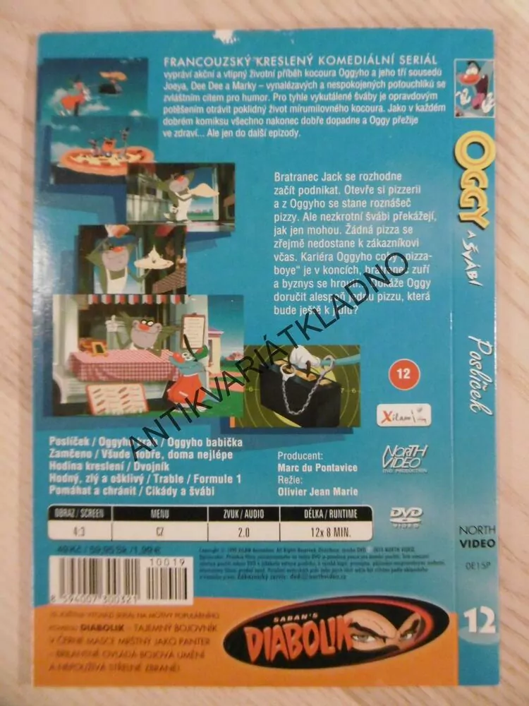 OGGY A ŠVÁBI, DISK 12, POSLÍČEK, DVD FILM