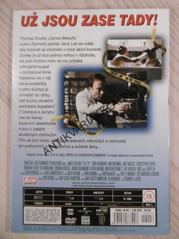 K-9, MŮJ PŘÍTEL SE STUDENÝM ČUMÁKEM, DVD FILM