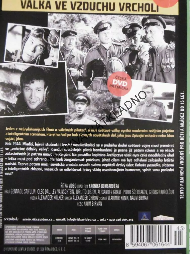 KRONIKA BOMBARDÉRA, DVD FILM 