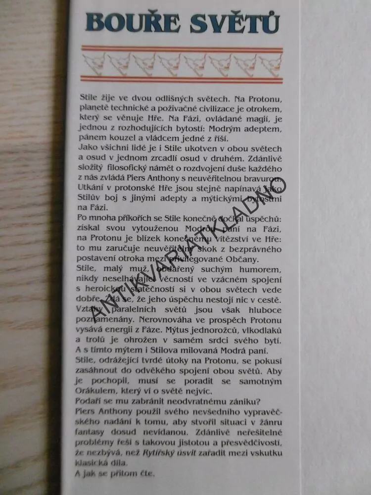 RYTÍŘSKÝ ÚSVIT,  PIERS ANTHONY, **an
