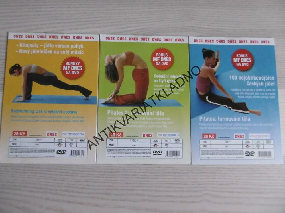 HUBNĚTE S MF DNES, PILATES, BODYFORMING, 3 X DVD