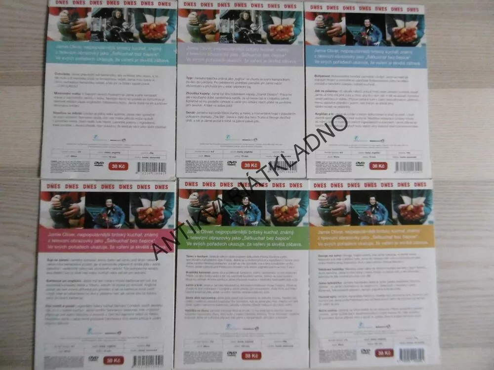 VAŘÍME S MF DNES, RECEPTY SVĚTOZNÁMÉHO JAMIEHO OLIVERA, 6 X DVD