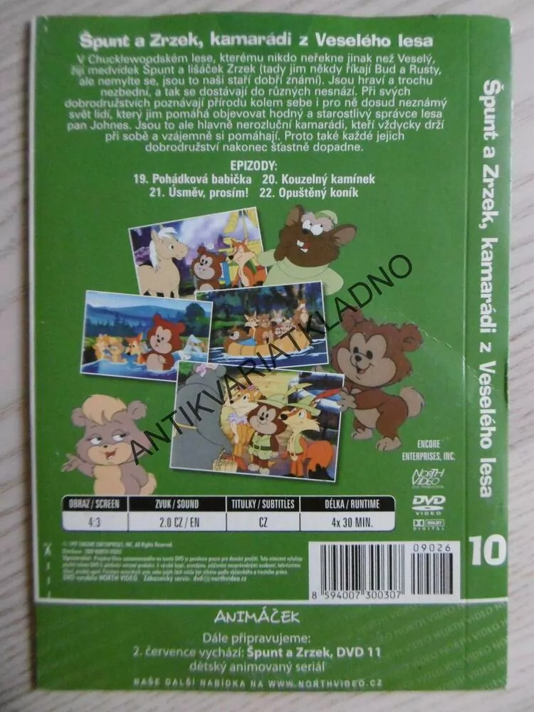 BUDY A RUSTA ALIAS ŠPUNT A ZRZEK, KAMARÁDI Z VESELÉHO SVĚTA 10, DVD FILM