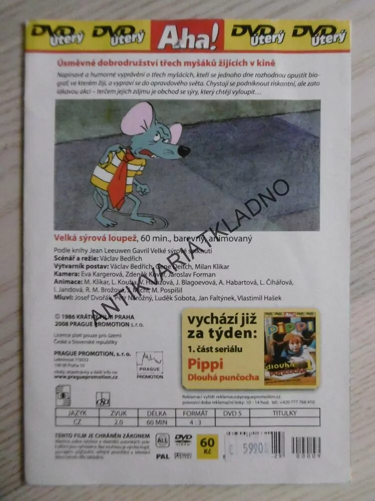 VELKÁ SÝROVÁ LOUPEŽ, DVD FILM