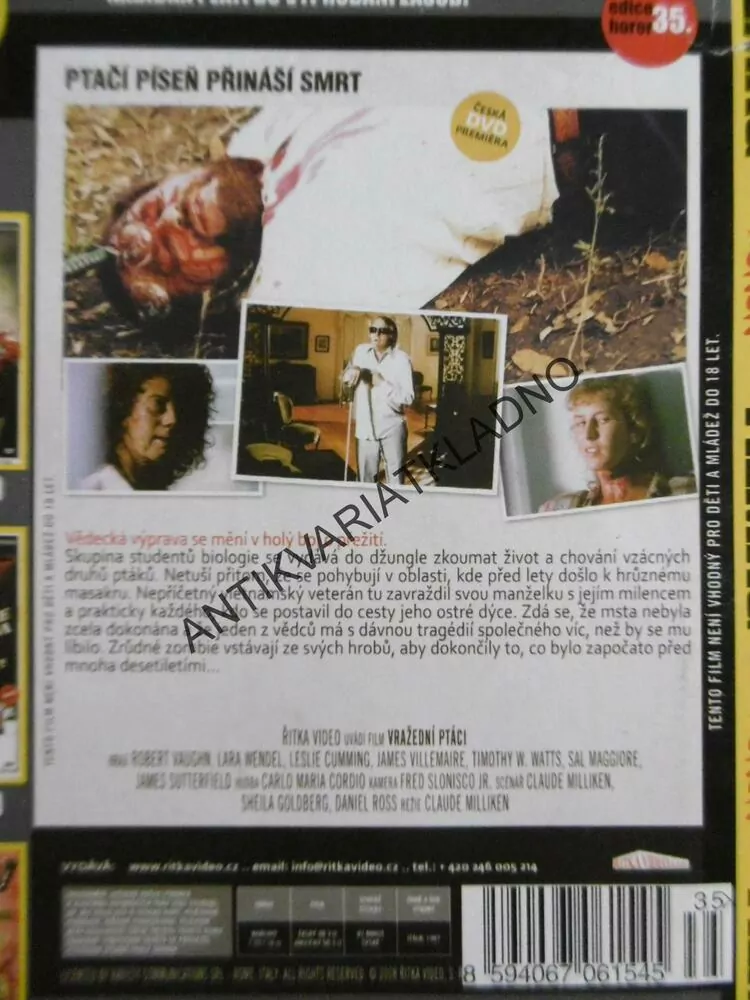 VRAŽDÍCÍ PTÁCI, DVD FILM