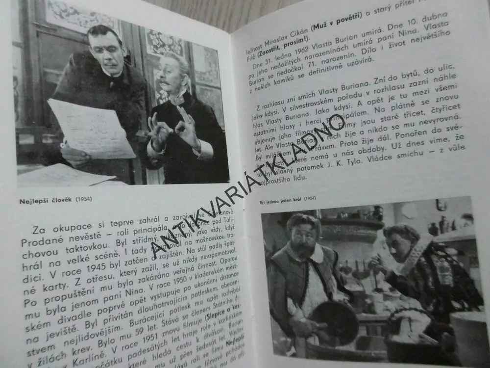 VLASTA BURIAN, ČS FILMOVÝ ÚSTAV