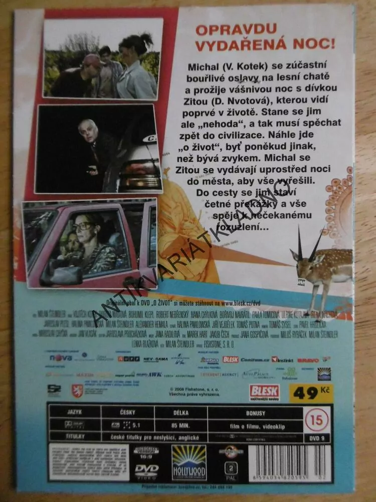 O ŽIVOT, KOTEK, NVOTOVÁ, DVD FILM ČR