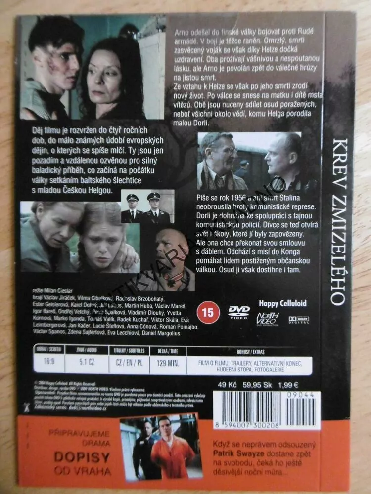 KREV ZMIZELÉHO, CIBULKOVÁ, HUBA, GEISLEROVÁ, DVD FILM ČR