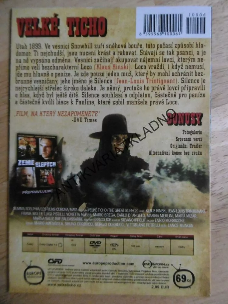VELKÉ TICHO, KINSKI, TRINTIGNANT, DVD FILM