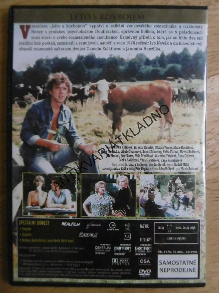 LÉTO S KOVBOJEM, KOLÁŘOVÁ, HANZLÍK, DVD FILM ČR