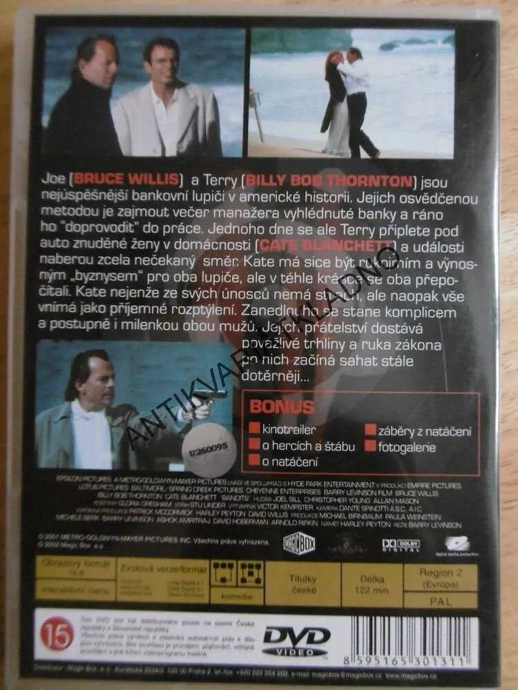 BANDITI, BRUCE WILLIS, BLANCHETT, THORNTON, DVD FILM