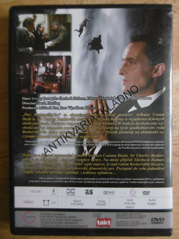PES BASKERVILLSKÝ, SHERLOCK HOLMES, CONAN DOYLE, DVD FILM