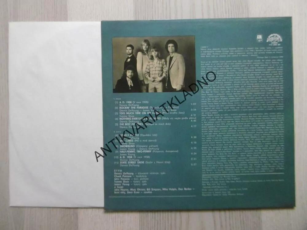 STYX, PARADISE GALA PREMIERE, LP