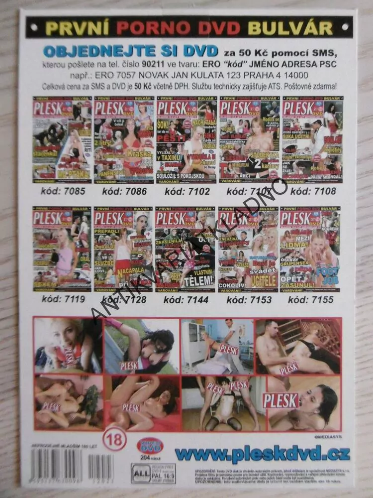 PLESK, PRVNÍ PORNO DVD BULVÁR, DVD FILM