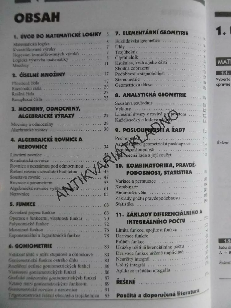 CVIČENÍ K MATEMATICE V KOSTCE PRO STŘEDNÍ ŠKOLY, VOŠICKÝ