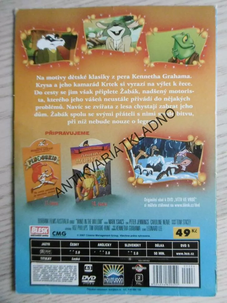 VÍTR VE VRBĚ, DVD FILM