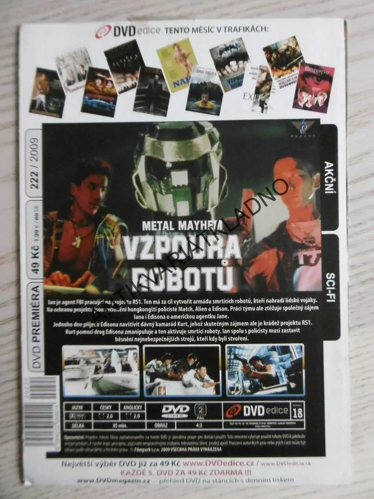 VZPOURA ROBOTŮ, JACKIE CHAN, DVD FILM
