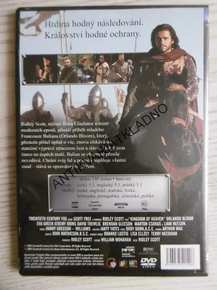 KRÁLOVSTVÍ NEBESKÉ, DVD FILM