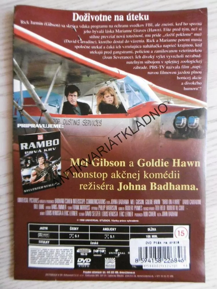 PTÁK NA DRÁTĚ, DVD FILM