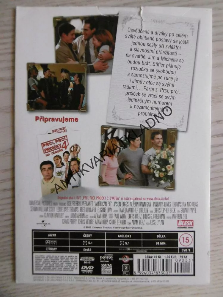 PRCI, PRCI, PRCIČKY 3, SVATBA, DVD FILM