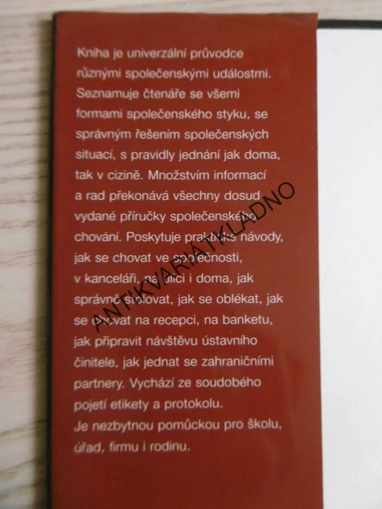 VELKÁ KNIHA ETIKETY, LADISLAV ŠPAČEK, **an