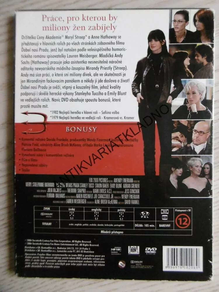 ĎÁBEL NOSÍ PRADU, DVD FILM