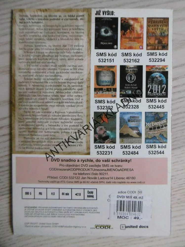 MY EVROPANÉ, EVROPA OBJEVUJE NÁROD 19. STOLETÍ, DVD FILM