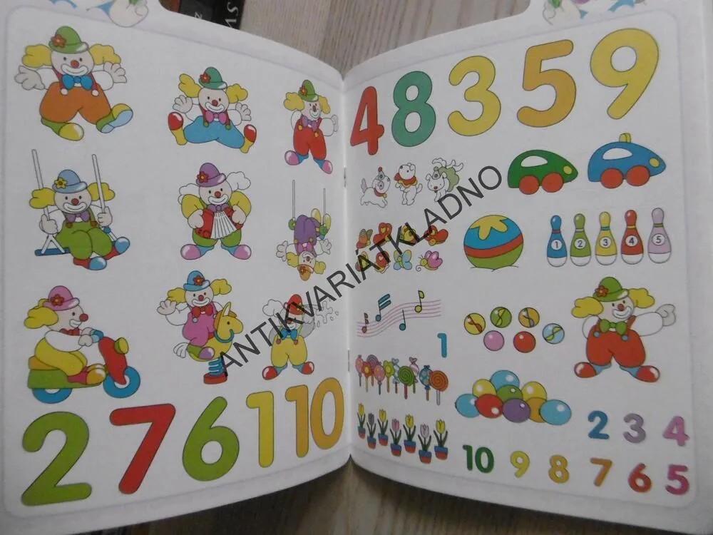 ČÍSLA, NALEPUJ, VYBARVUJ A PIŠ, VČETNĚ SAMOLEPEK