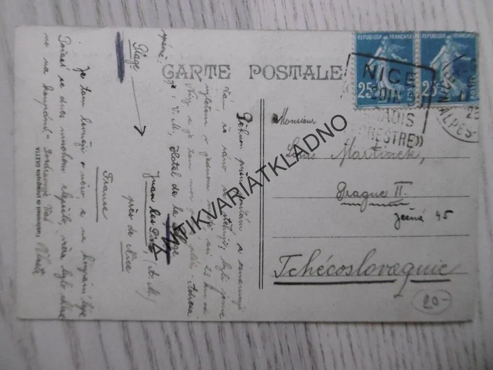 NICE, 1925, FRANCIE