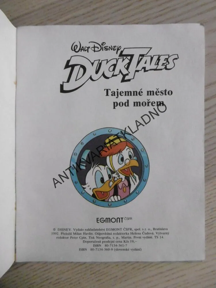 DUCK TALES, KAČEŘÍ PŘÍBĚHY, TAJEMNÉ MĚSTO POD MOŘEM, WALT DISNEY