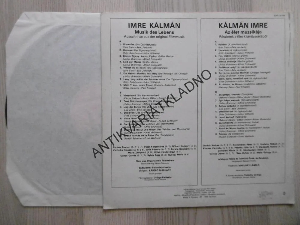MUSIK DES LEBENS, IMRE KÁLMÁN, LP