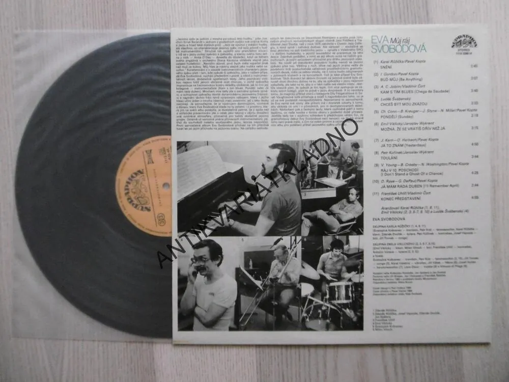 MŮJ RÁJ, EVA SVOBODOVÁ, KAREL RŮŽIČKA, EMIL VIKLICKÝ,, LP