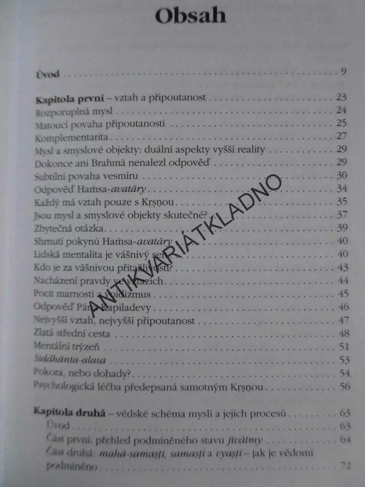 PSYCHOLOGIE PODLE VÉDÁNTY, SUHOTRA SVÁMÍ, NAUKA STAROVĚKÉ INDIE O MYSLI