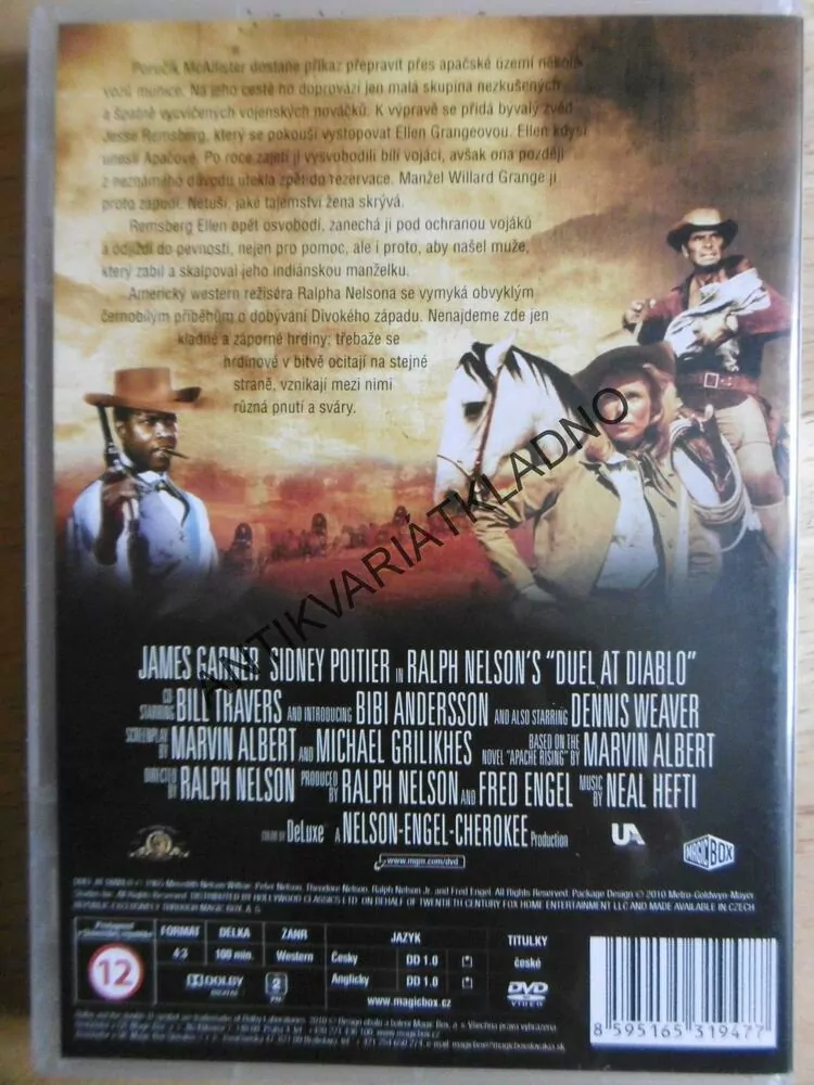 SOUBOJ U LE DIABLO, GARNER, POITIER, DVD FILM USA