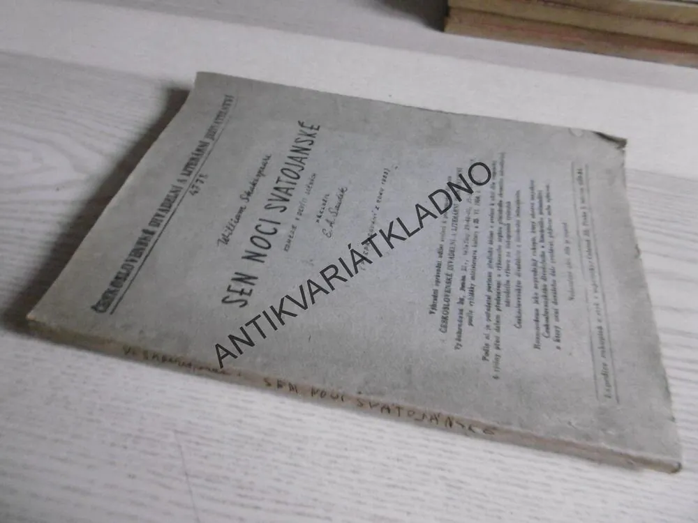 SEN NOCI SVATOJÁNSKÉ, DIVADLO KOMEDIE O 4 DĚJSTVÍCH, SCÉNÁŘ, 1953, **an