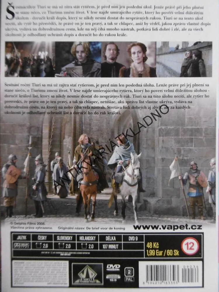 DOPIS OD KRÁLE, DVD FILM