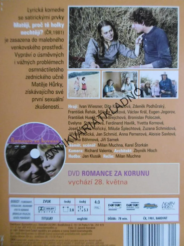 MATĚJI, PROČ TĚ HOLKY NECHTĚJÍ?, DVD FILM